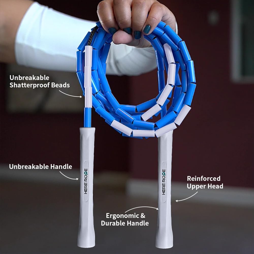 Beaded Jump Rope Blue & White