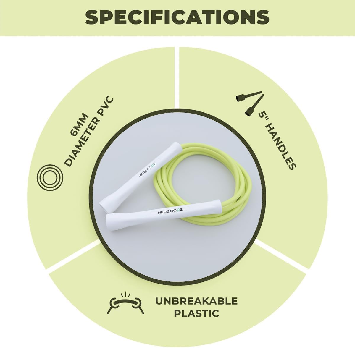Neo Green PVC Jump Rope 6MM
