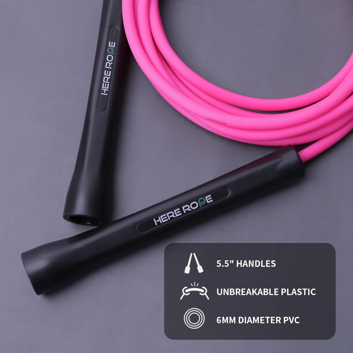 Neo Pink PVC Jump Rope 6MM