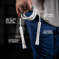 Total White PVC Jump Rope 6MM