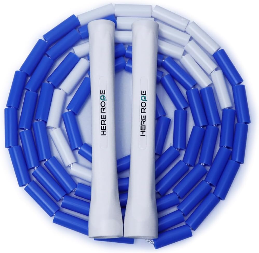 Beaded Jump Rope Blue & White – hererope